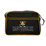Retro Darts-Tasche Motiv Dartdogs - Schwarz/Gold