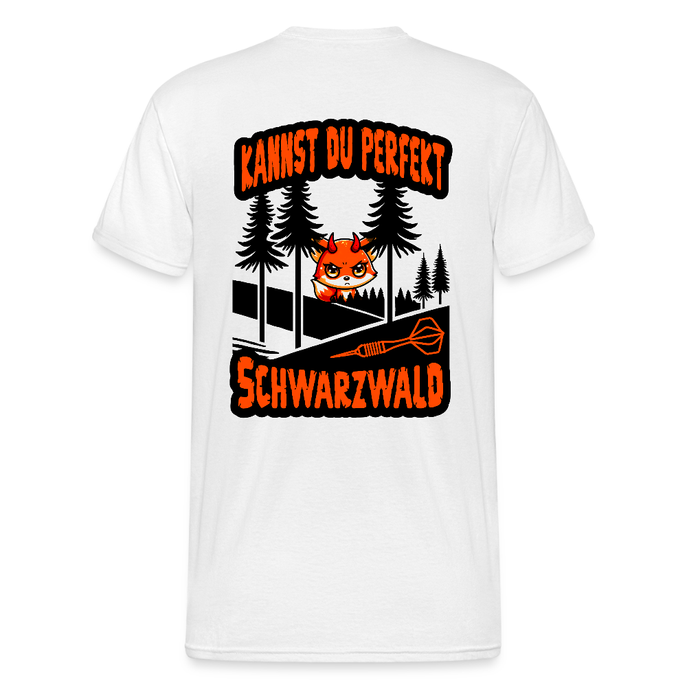 Gildan Heavy Darts-T-Shirt Motiv „Schwarzwald Perfekt“ - Weiß