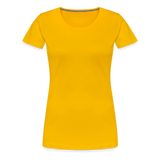 Premium Darts-T-Shirt Motiv "Only Ladies Skull" - Sonnengelb