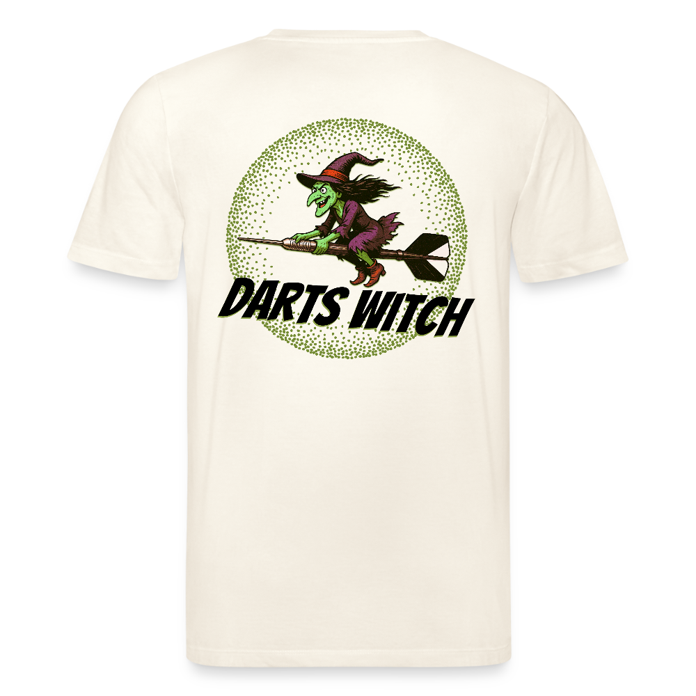 Unisex Darts-T-Shirt Motiv "Darts Witch" (druck hinten) - Naturweiß 