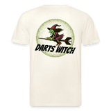 Unisex Darts-T-Shirt Motiv "Darts Witch" (druck hinten) - Naturweiß 