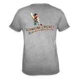 Vintage Darts T-Shirt Motiv "Schweine Cricket" fuer Maenner (druck hinten) - Vintage Grau