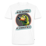 Maenner Fun T-Shirt Motiv "Ha du Grasdaggl" - Weiß