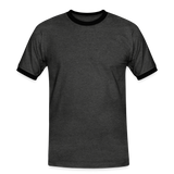 Kontrast Fun T-Shirt fuer Maenner Motiv "Ha du Grasdaggl" (Druck hinten) - Anthrazit/Schwarz