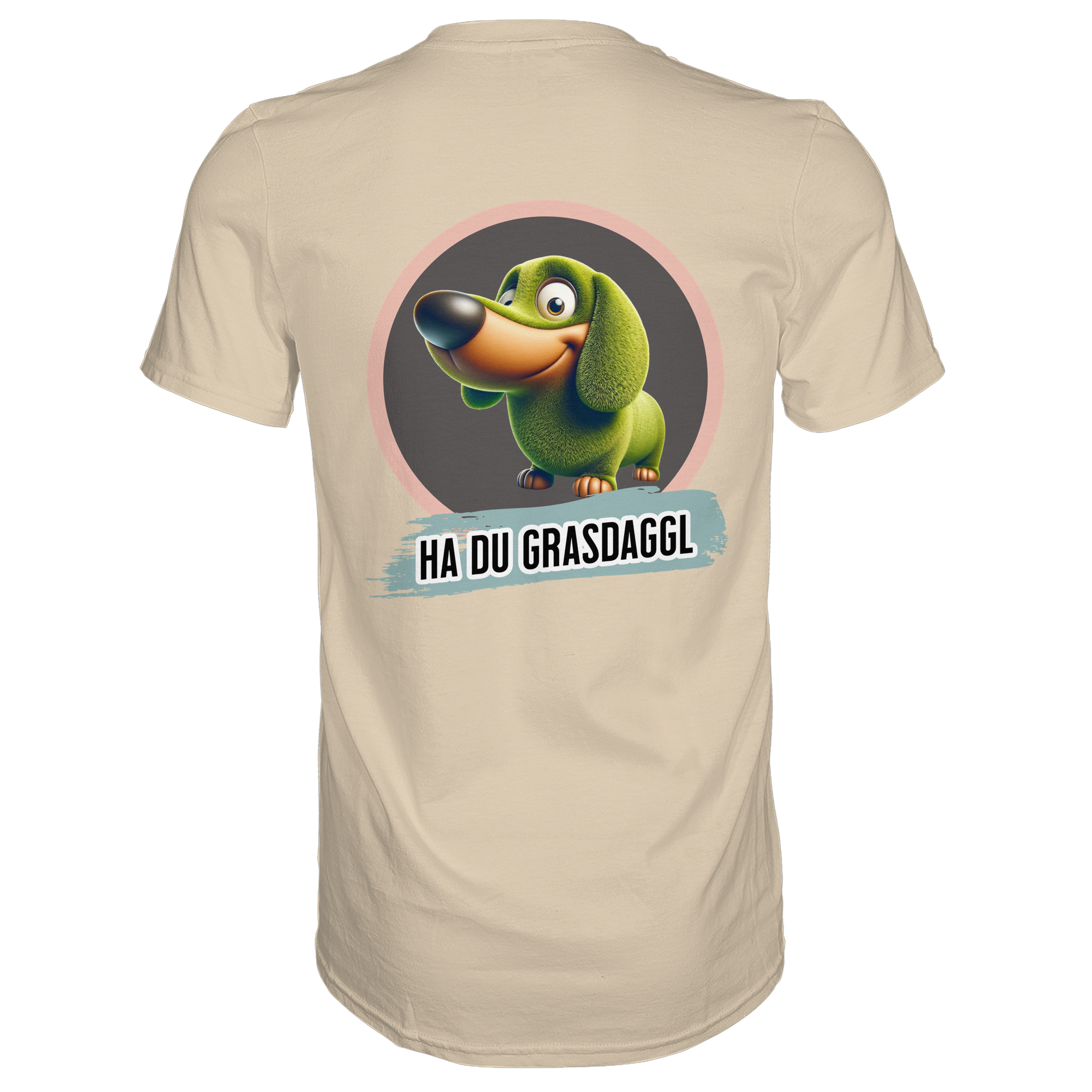 Fun-T-Shirt Motiv "Du Grasdaggl" (Druck hinten)