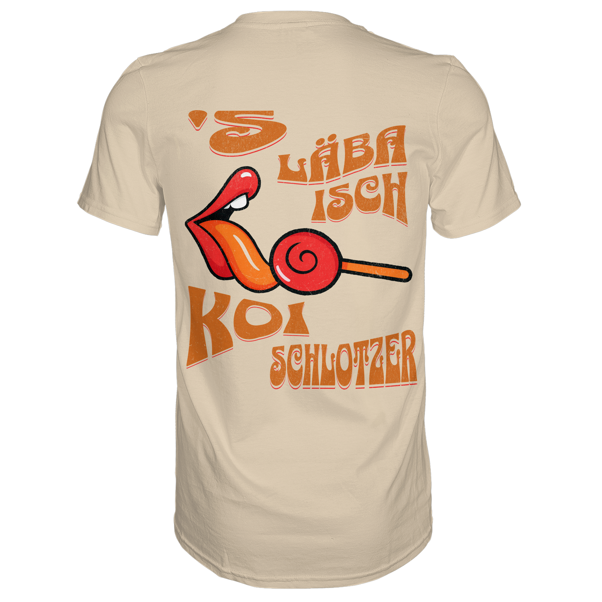 Fun-T-Shirt Motiv "Koi Schlotzer" (Druck hinten)