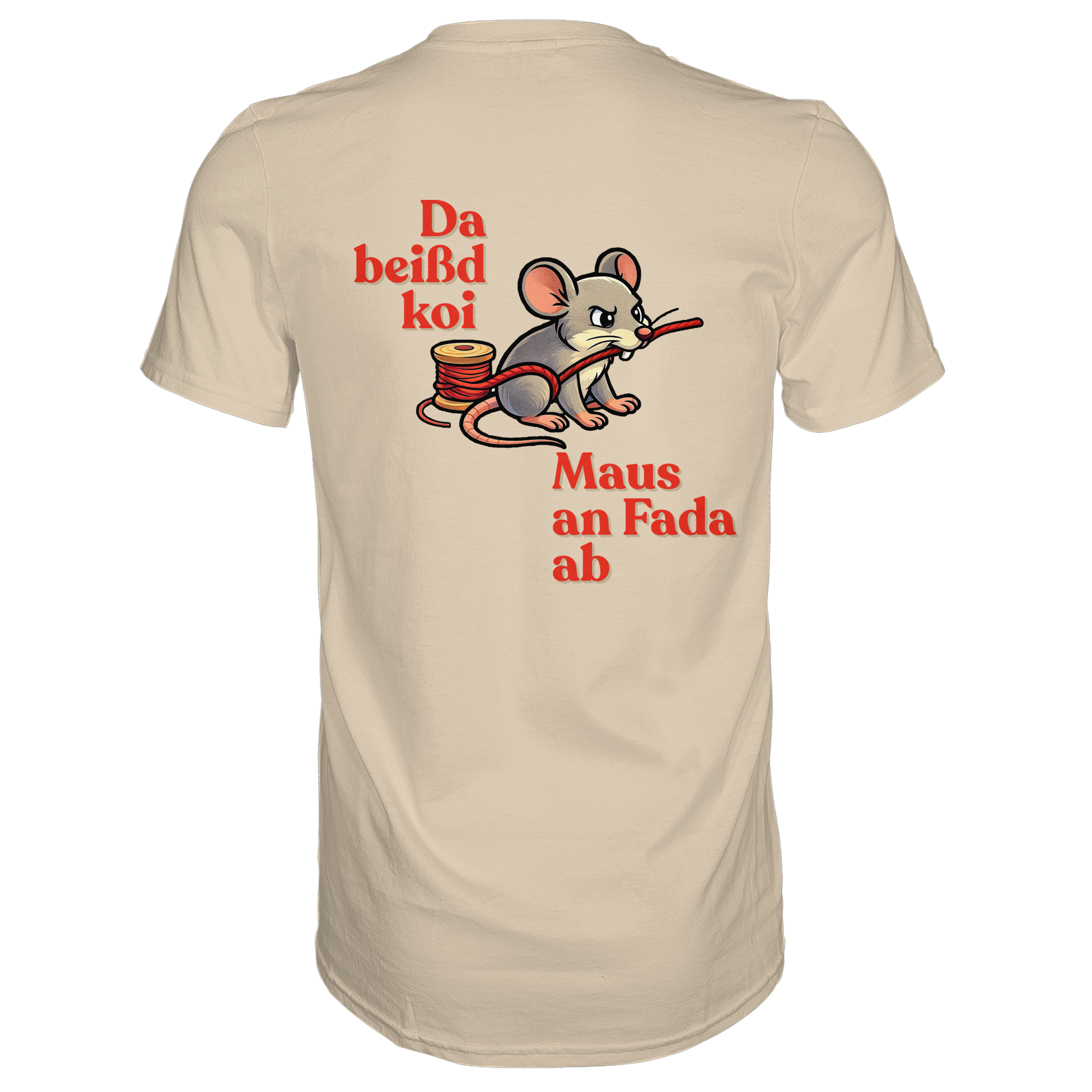 Fun-T-Shirt Motiv "Maus ond Fada" (Druck hinten)