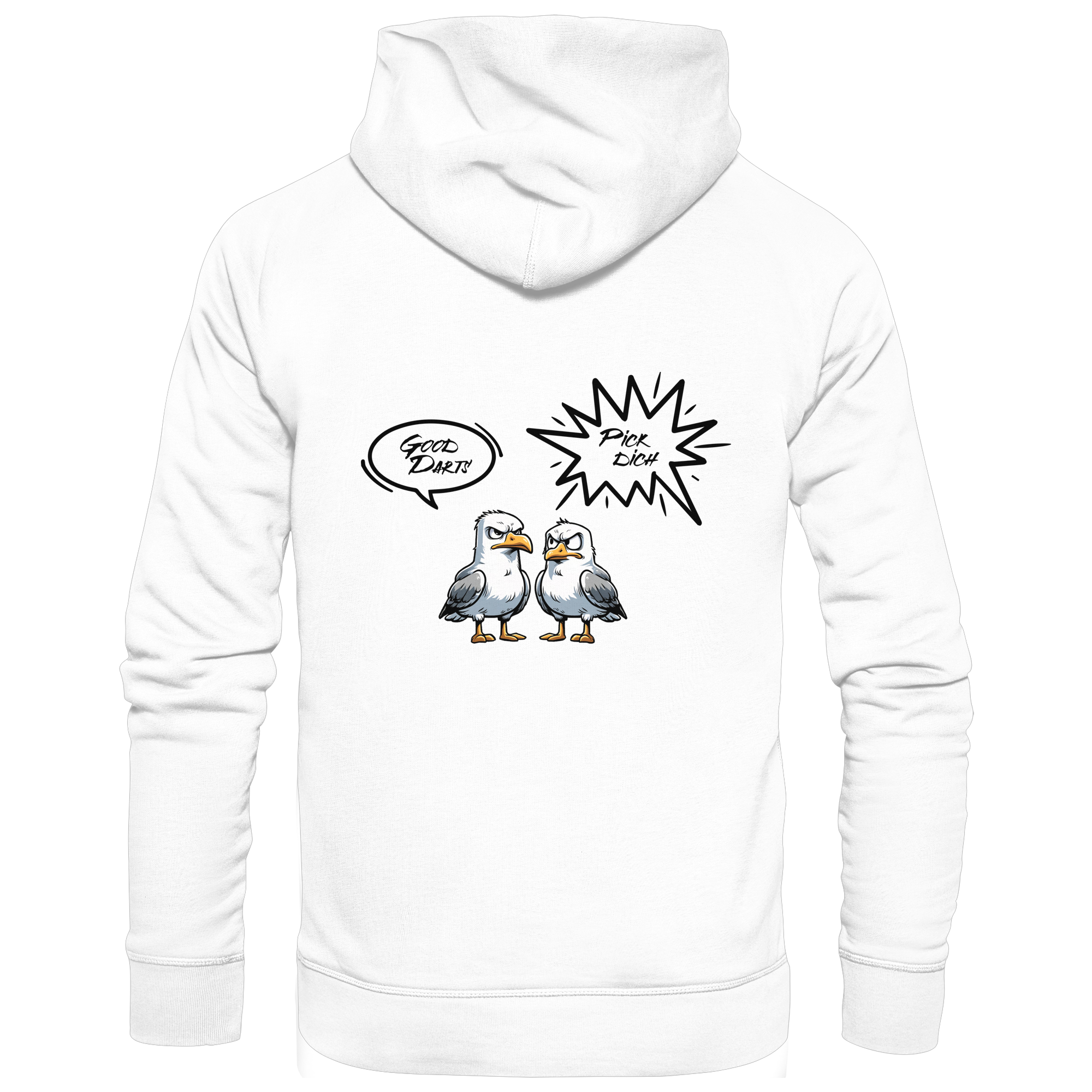 Darts-Hoodie Motiv "Pick Dich" (Druck hinten)