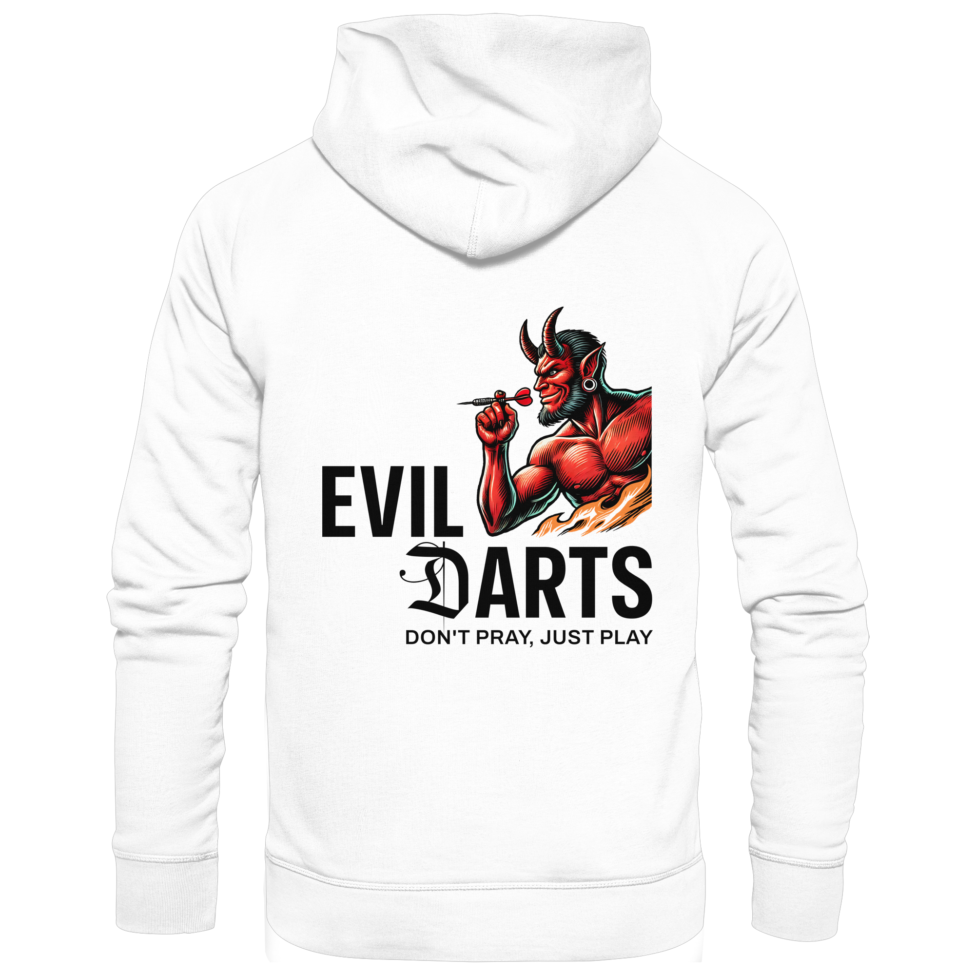 Darts-Hoodie Motiv "Evil Darts" (Druck hinten)