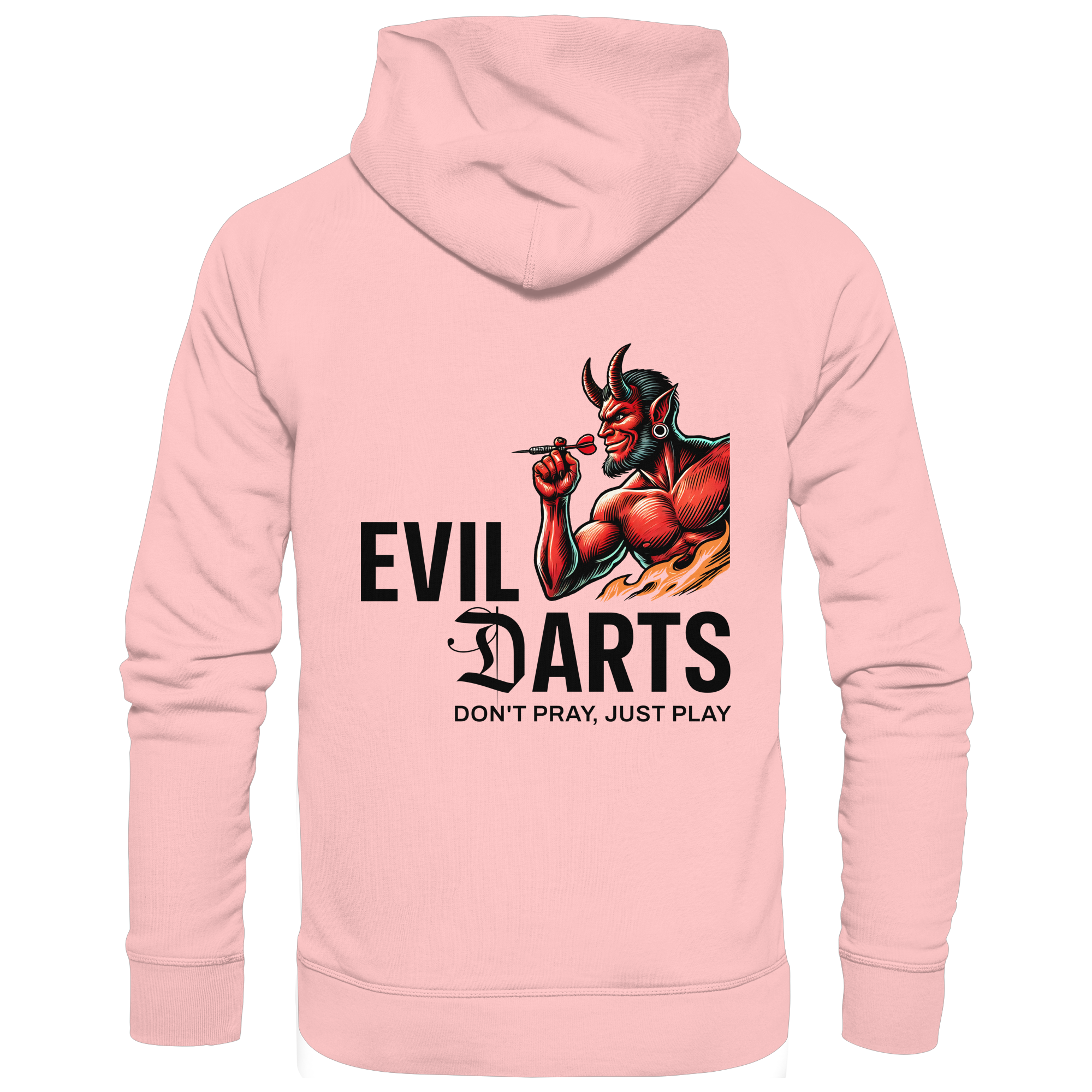 Darts-Hoodie Motiv "Evil Darts" (Druck hinten)