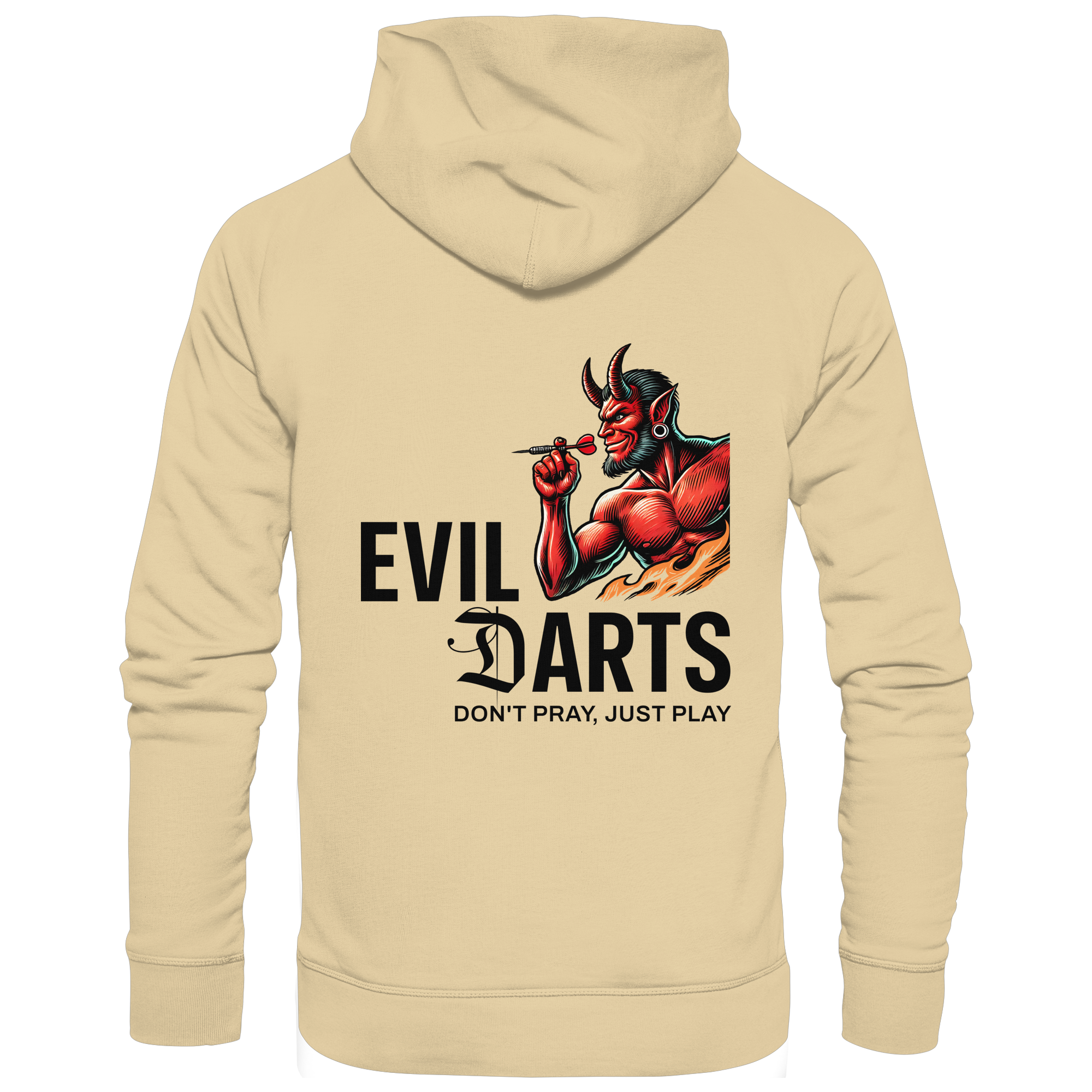 Darts-Hoodie Motiv "Evil Darts" (Druck hinten)