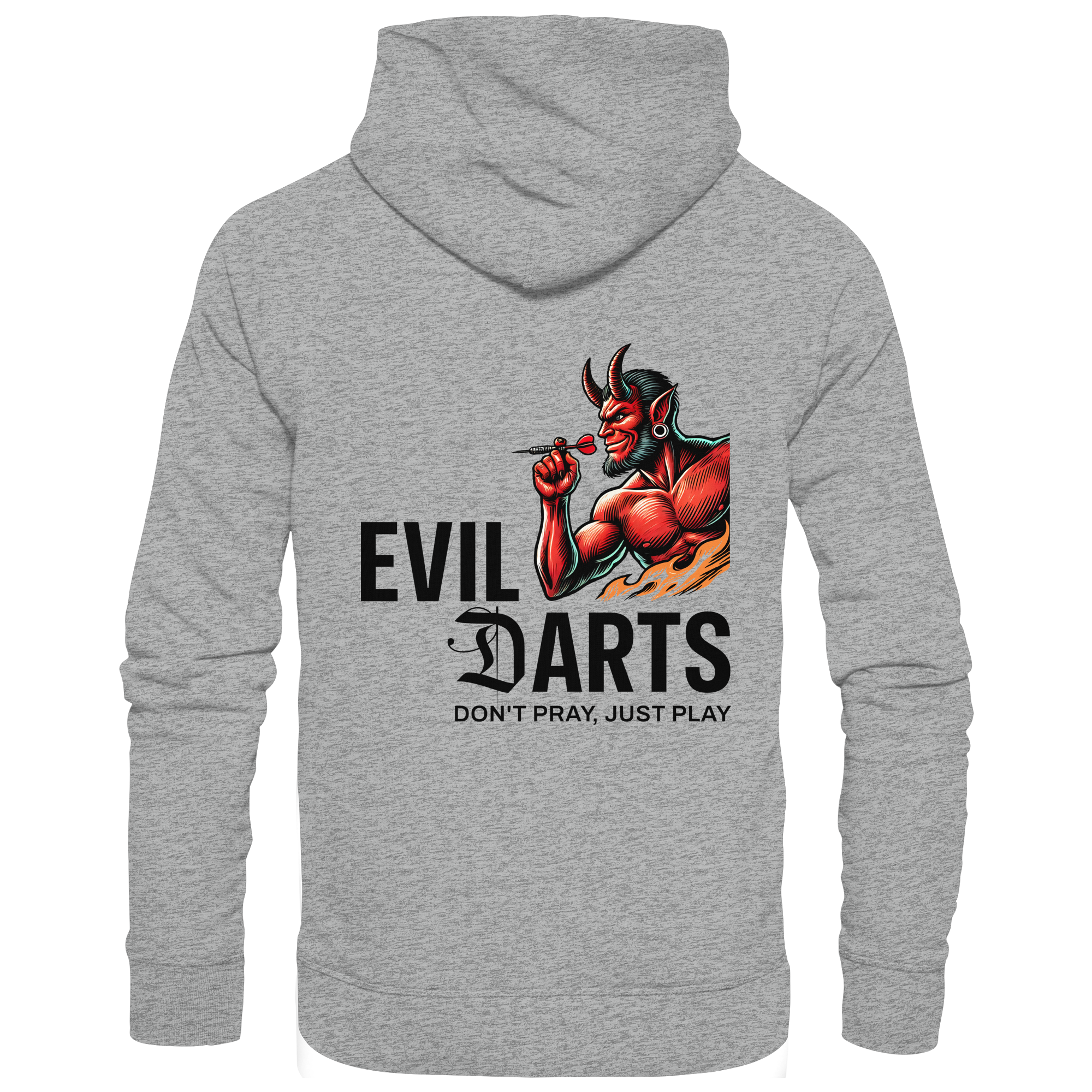 Darts-Hoodie Motiv "Evil Darts" (Druck hinten)
