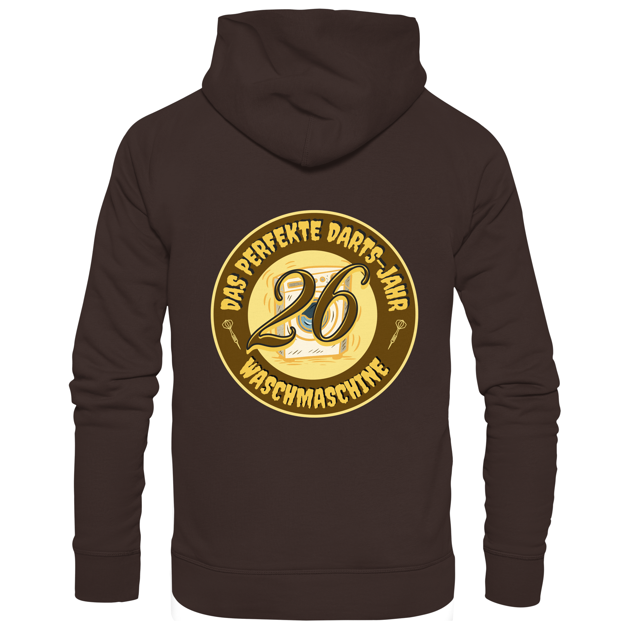 Darts-Hoodie Motiv "Perfektes Dartsjahr" (Druck hinten)