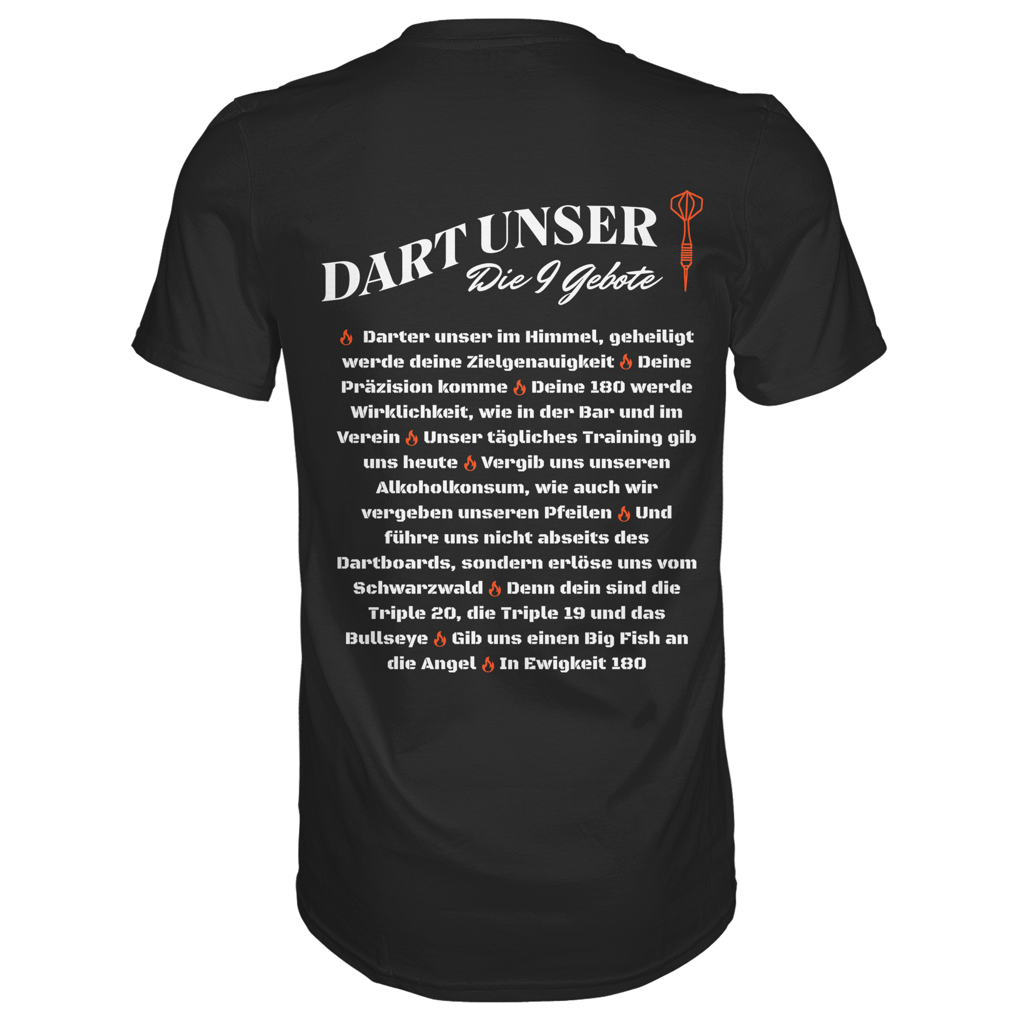 Darts-T-Shirt Motiv "Dart unser 2" (Druck hinten)