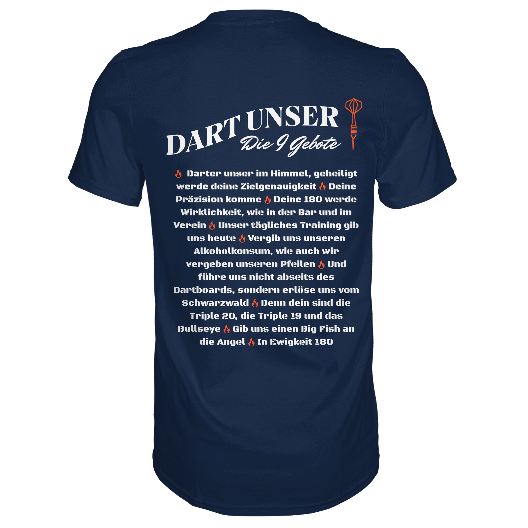 Darts-T-Shirt Motiv "Dart unser 2" (Druck hinten)