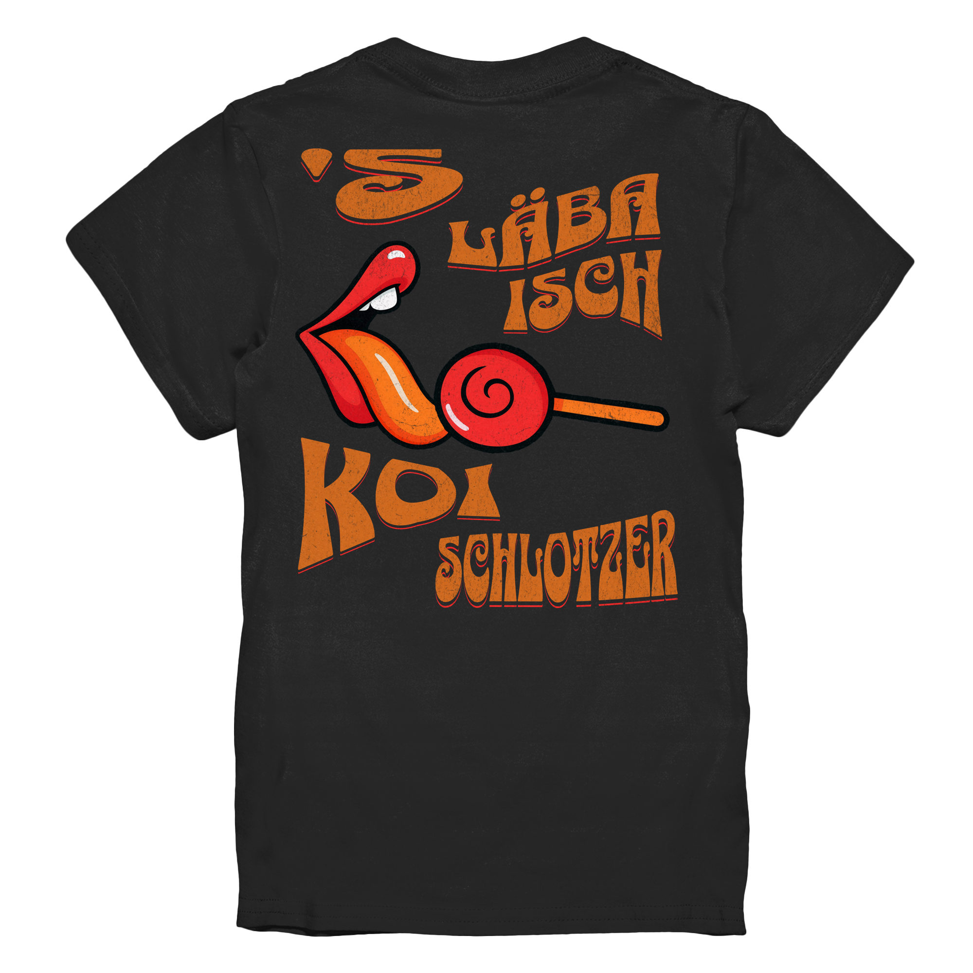 Kids-T-Shirt Motiv "Koi Schlotzer" (Druck hinten)