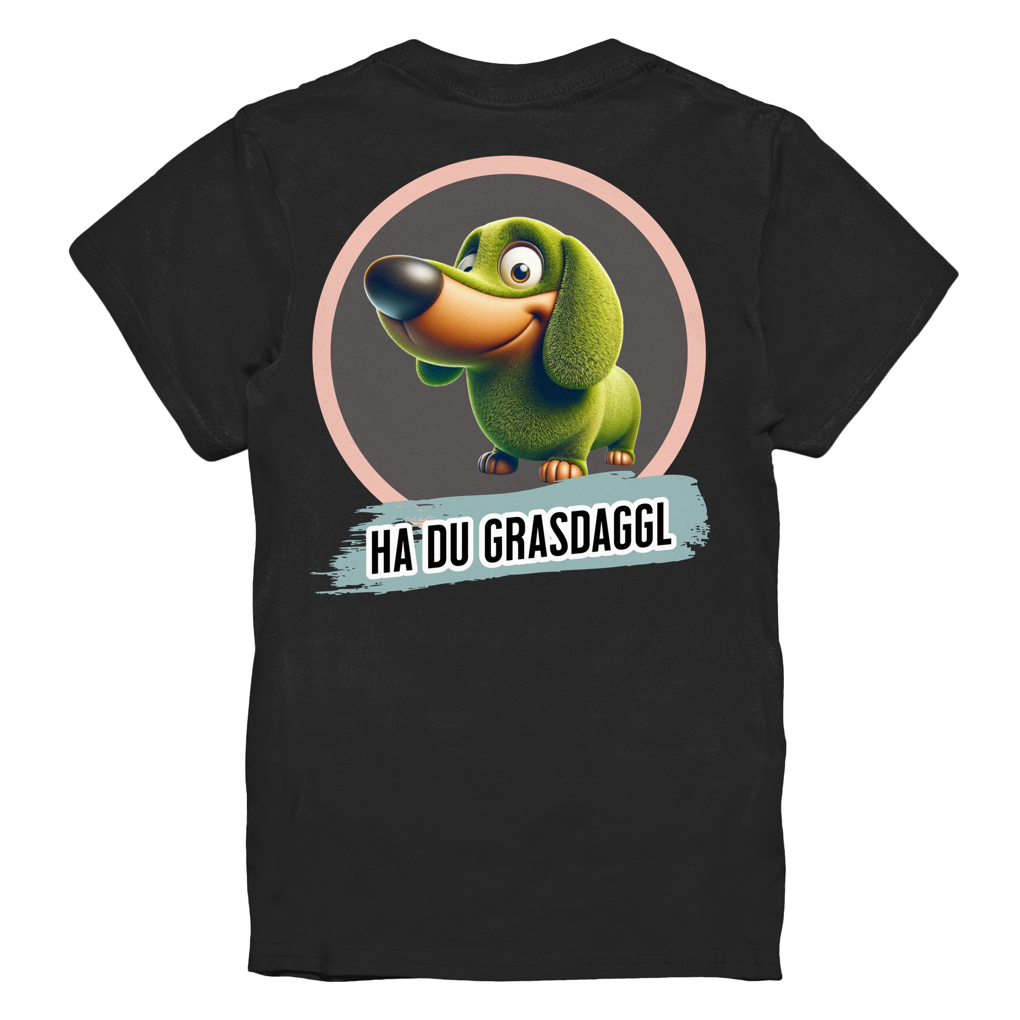 Kids-T-Shirt Motiv "Grasdaggl" (Druck hinten)