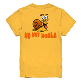 Kids-T-Shirt Motiv "Net Hudla" (Druck hinten)