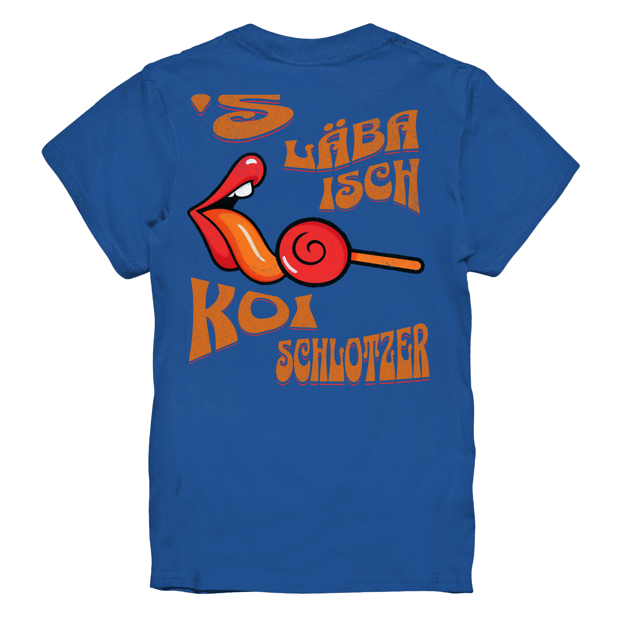 Kids-T-Shirt Motiv "Koi Schlotzer" (Druck hinten)