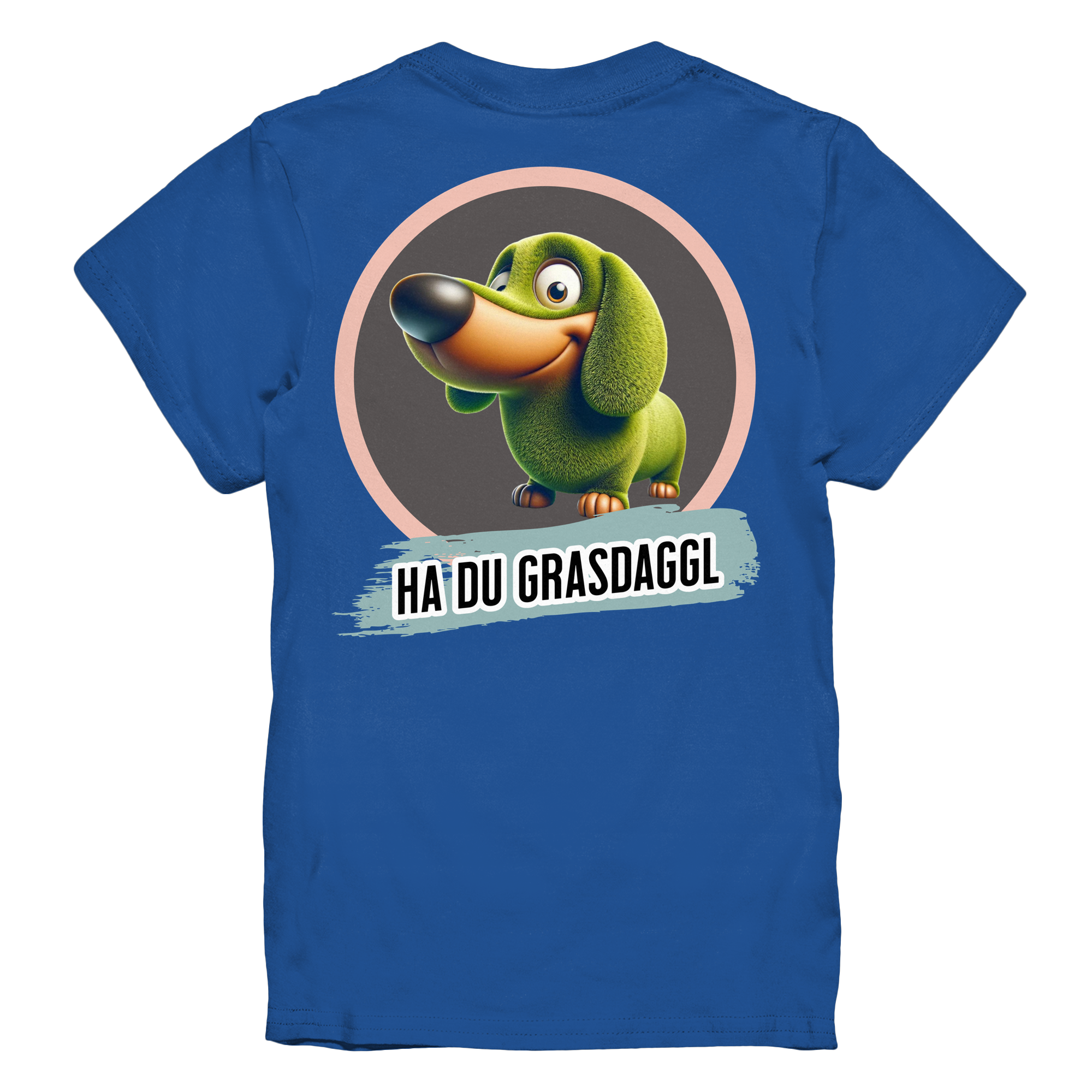 Kids-T-Shirt Motiv "Grasdaggl" (Druck hinten)