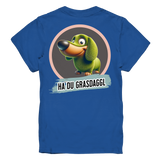 Kids-T-Shirt Motiv "Grasdaggl" (Druck hinten)
