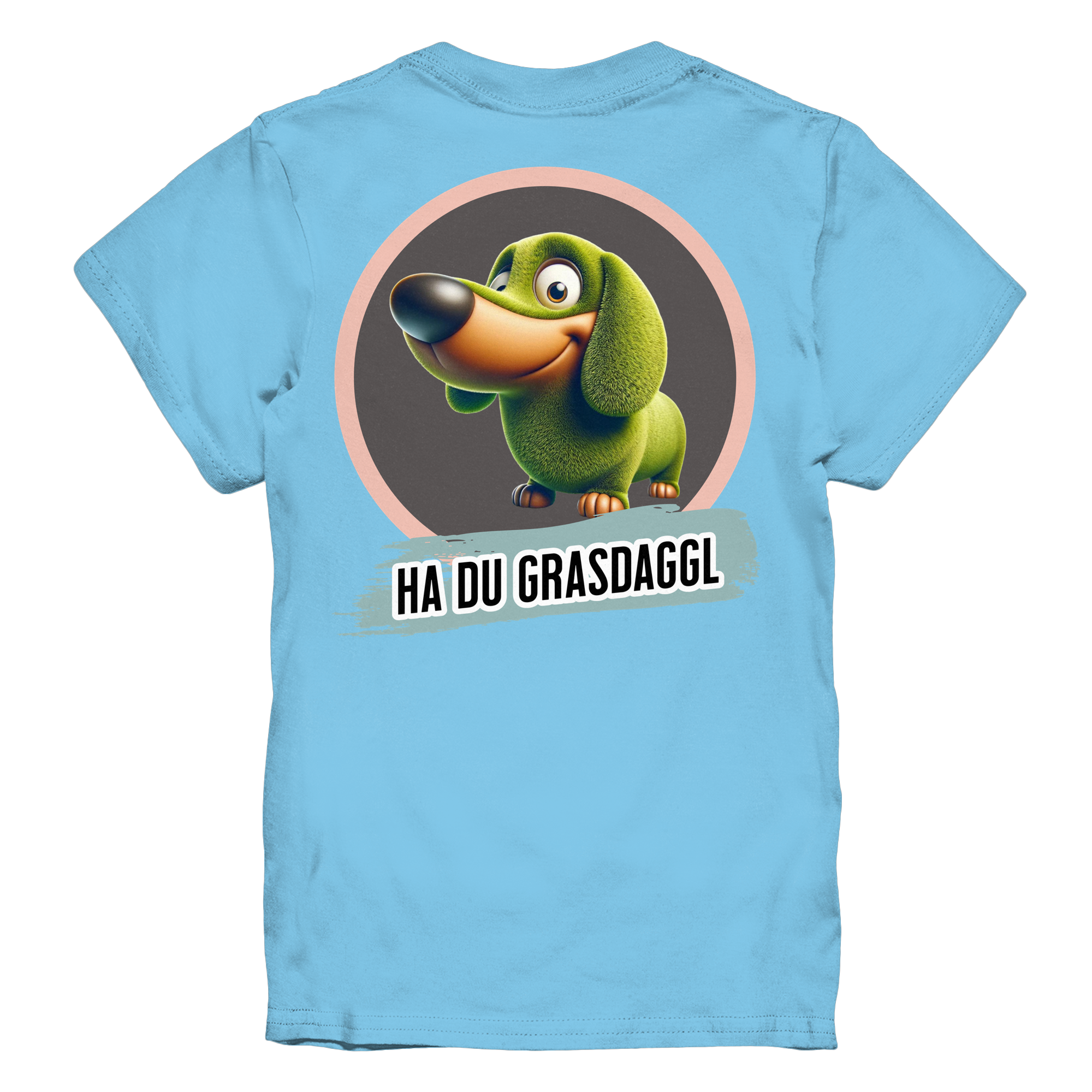 Kids-T-Shirt Motiv "Grasdaggl" (Druck hinten)