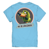 Kids-T-Shirt Motiv "Grasdaggl" (Druck hinten)