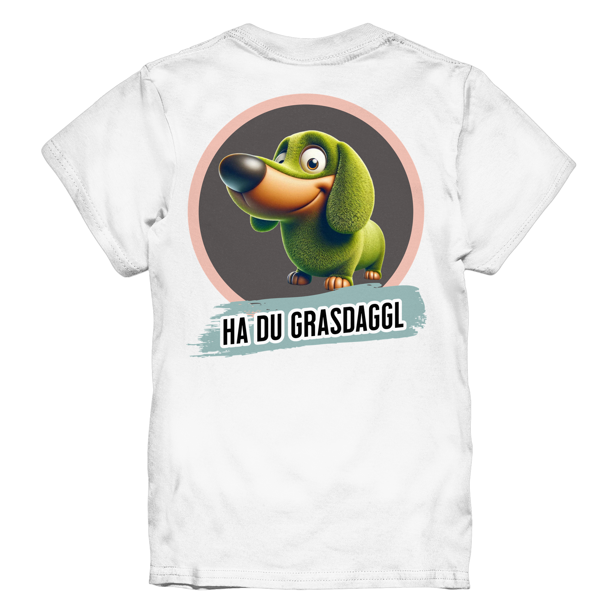 Kids-T-Shirt Motiv "Grasdaggl" (Druck hinten)