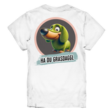 Kids-T-Shirt Motiv "Grasdaggl" (Druck hinten)