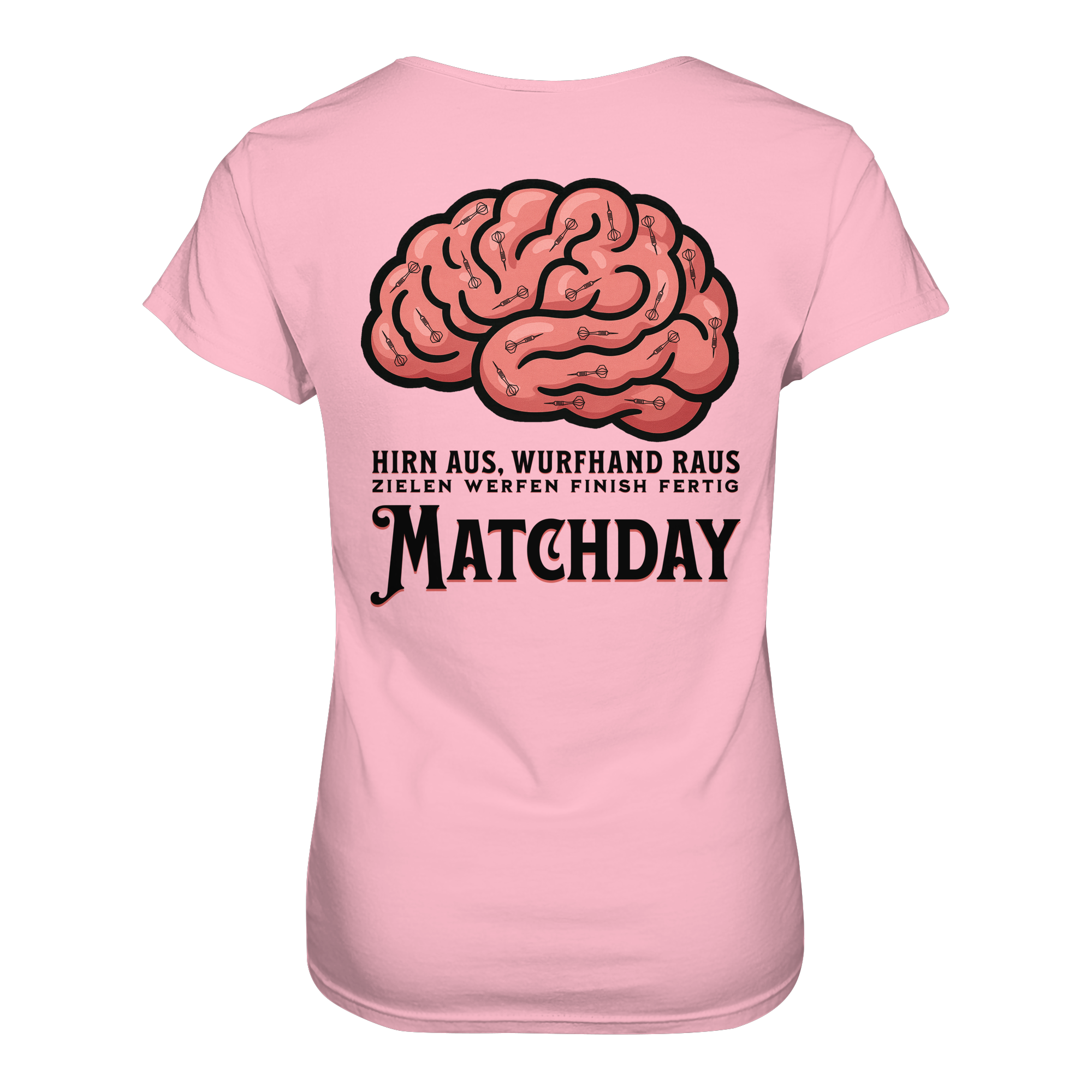 Damen Darts-T-Shirt Motiv "Matchday" (Druck hinten)