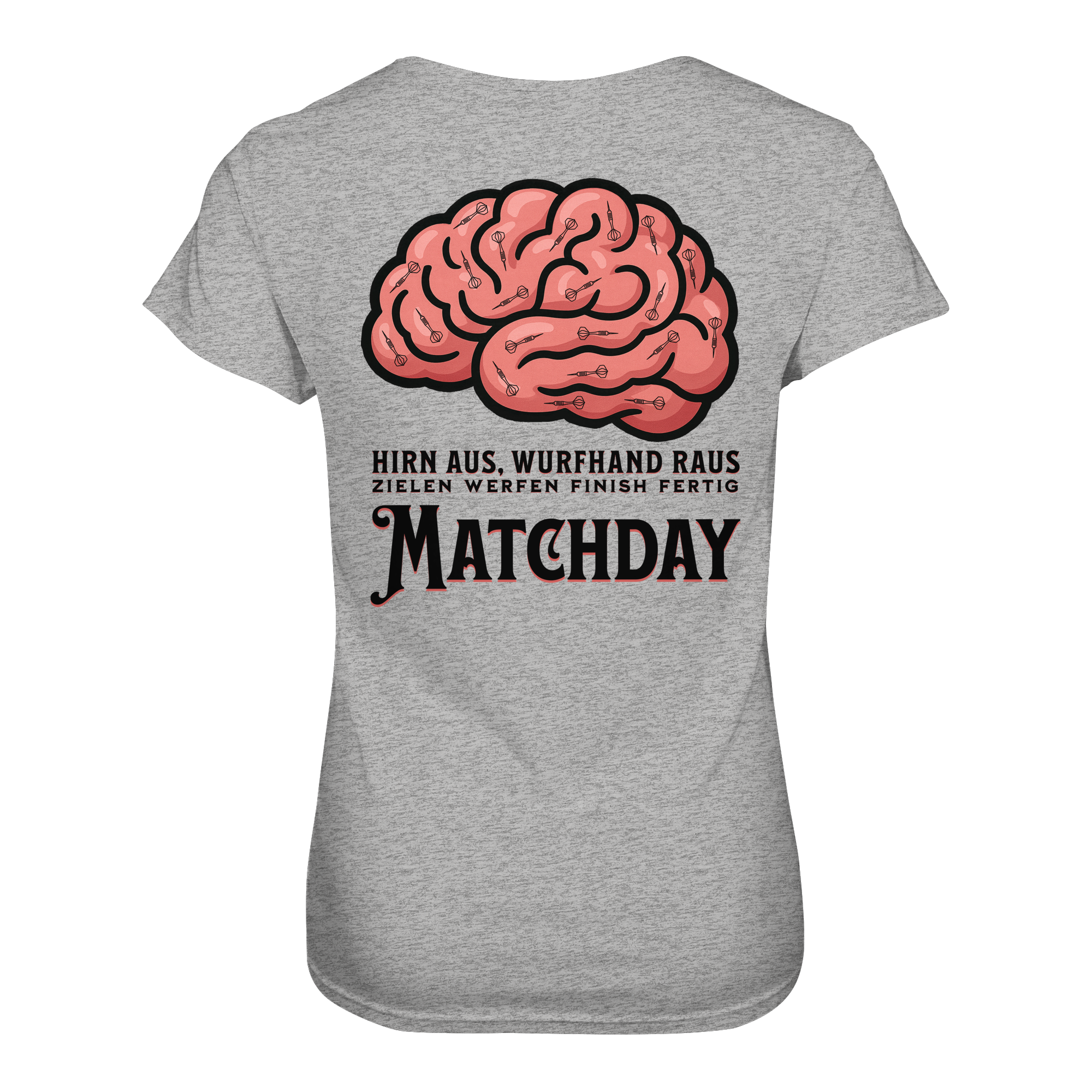 Damen Darts-T-Shirt Motiv "Matchday" (Druck hinten)