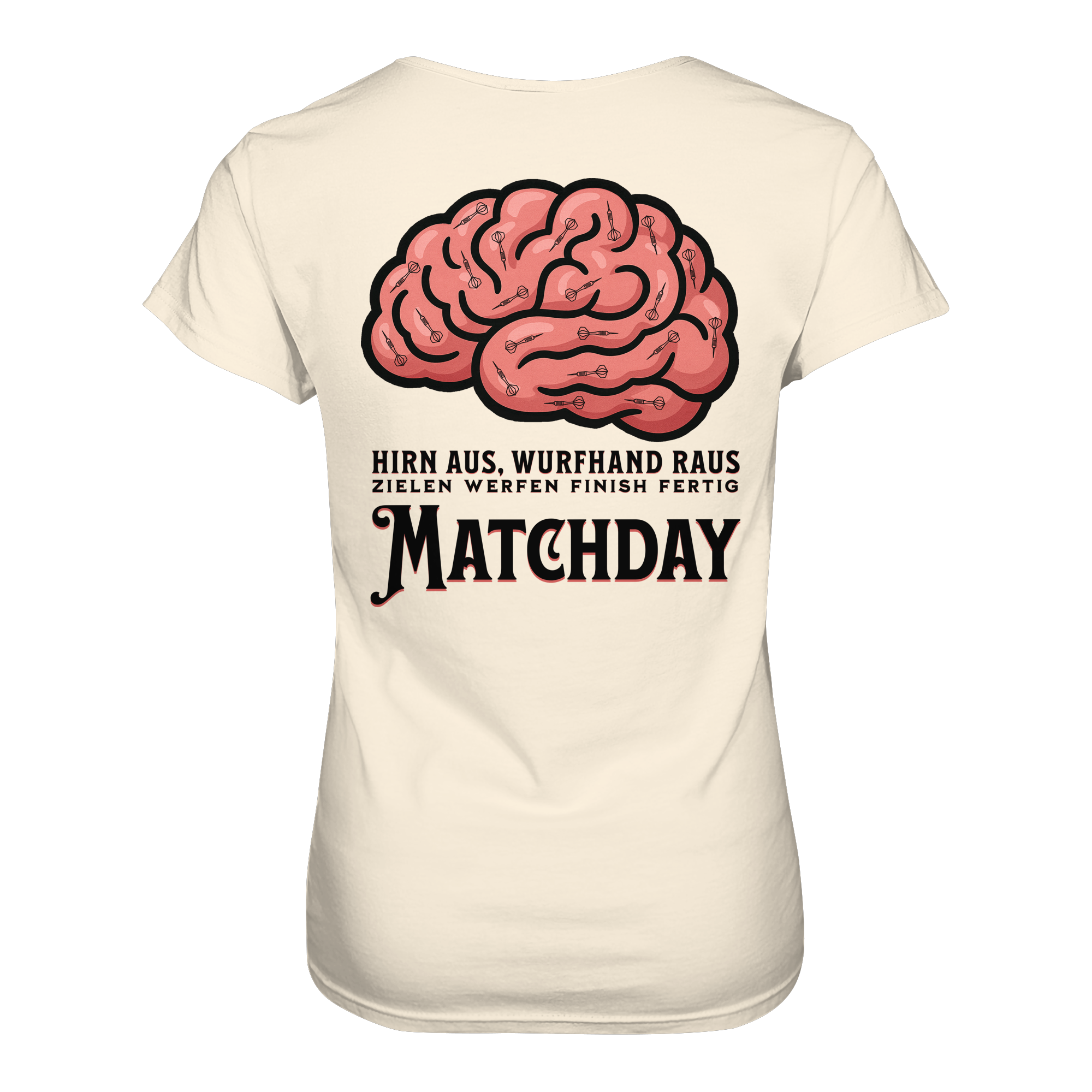 Damen Darts-T-Shirt Motiv "Matchday" (Druck hinten)