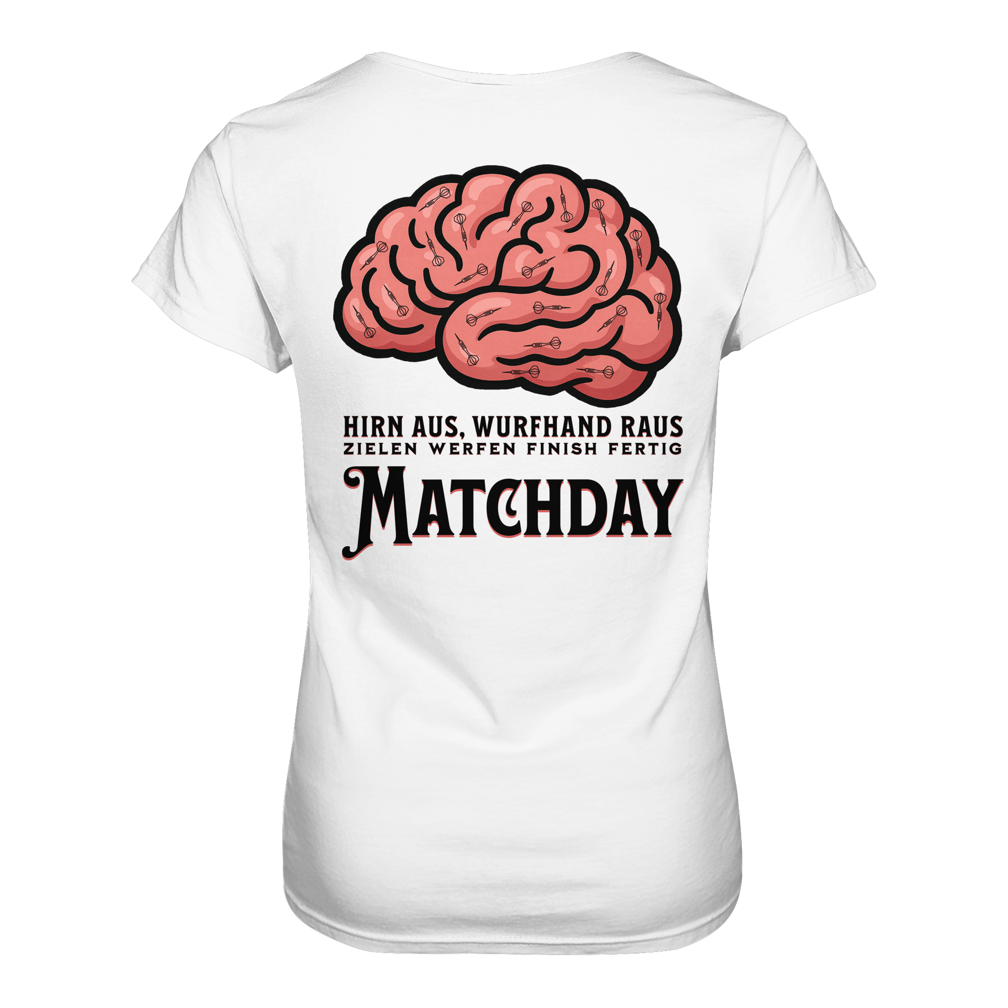 Damen Darts-T-Shirt Motiv "Matchday" (Druck hinten)