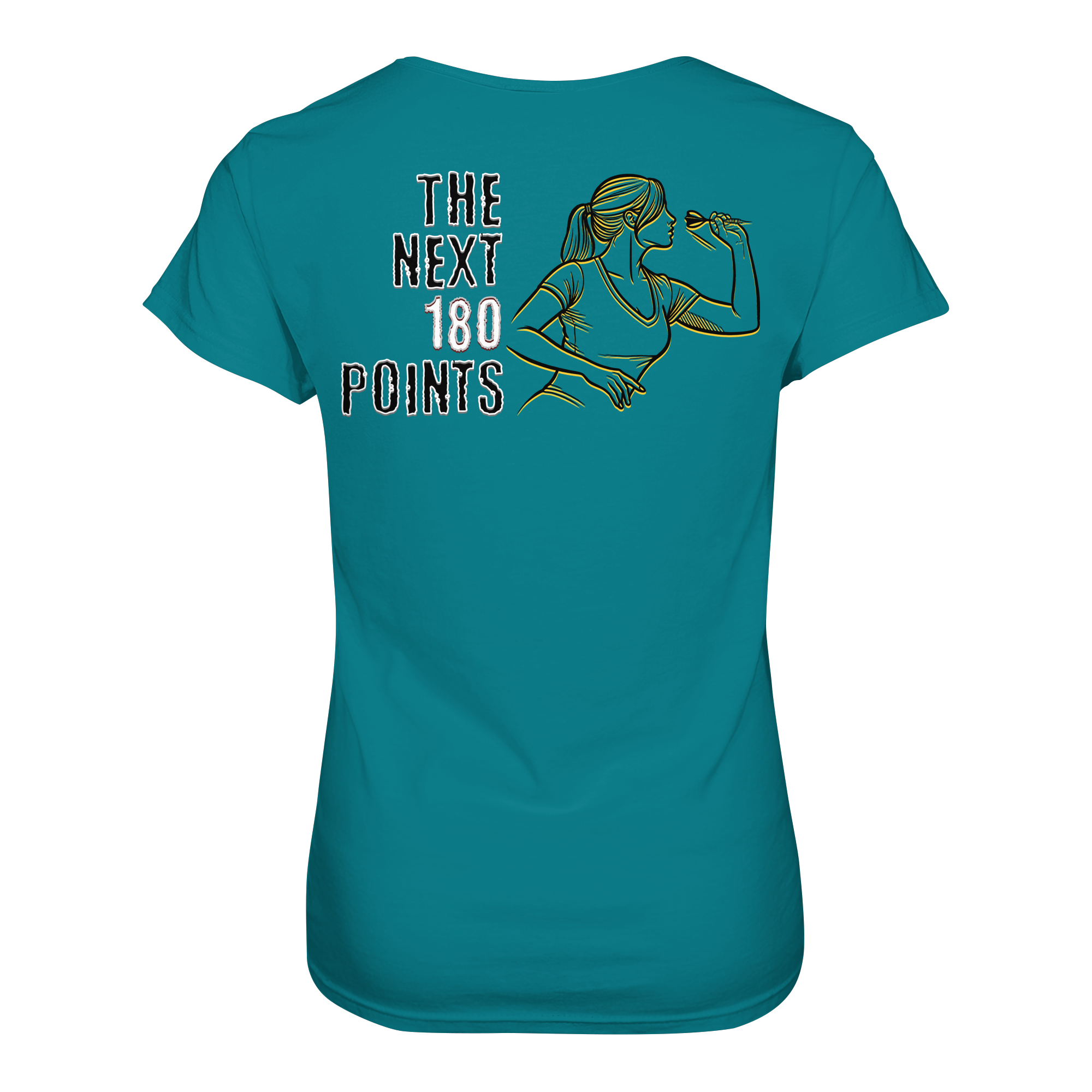 Darts-T-Shirt Motiv "180 Points" (Druck hinten)