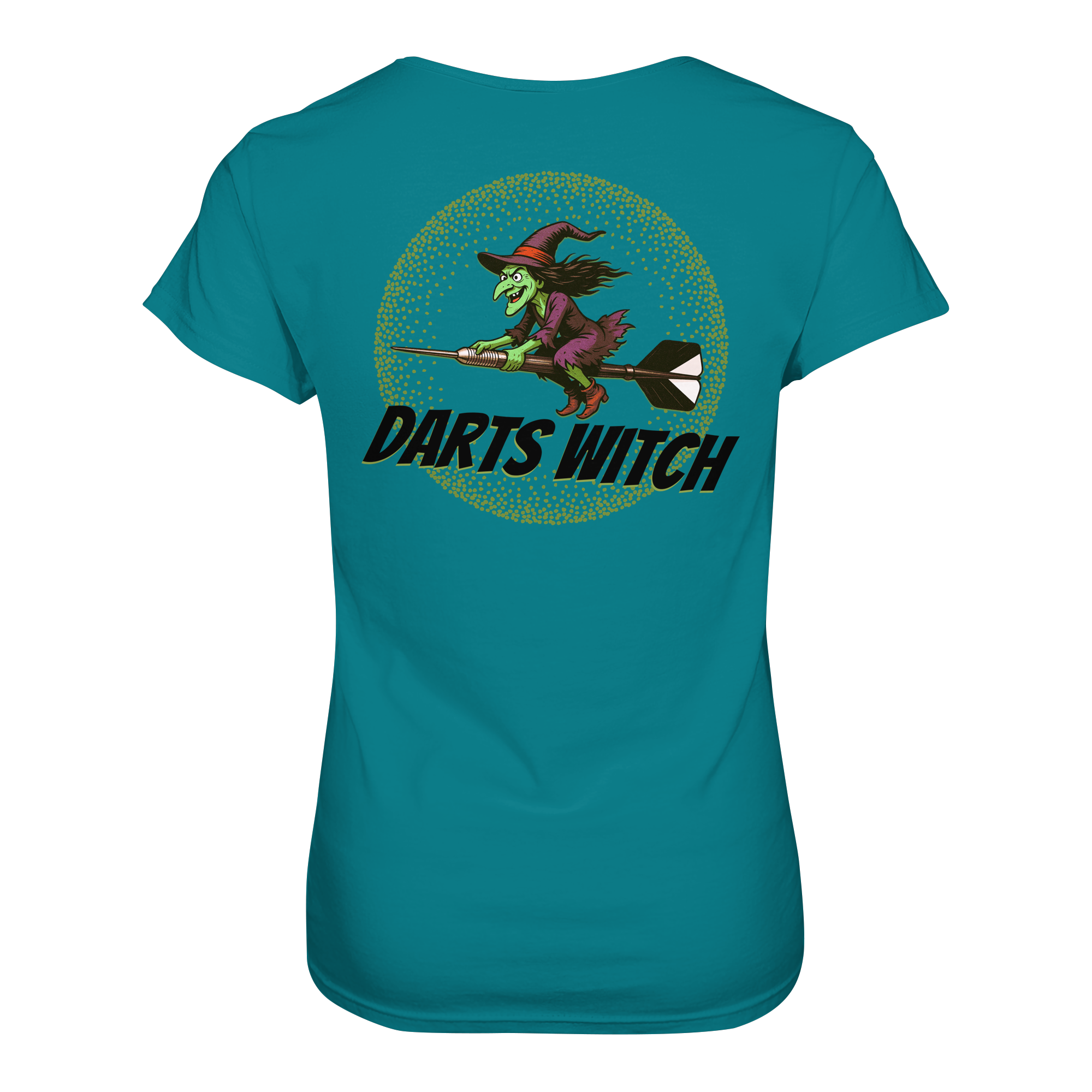 Darts-T-Shirt Motiv "Darts Witch" (Druck hinten)
