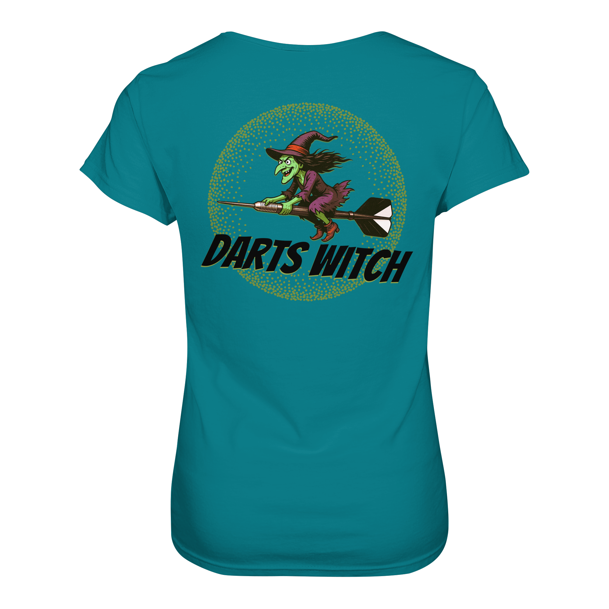 Darts-T-Shirt Motiv "Darts Witch" (Druck hinten)