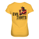 Damen Darts-T-Shirt Motiv "Evil Darts" (Druck hinten)