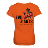 Damen Darts-T-Shirt Motiv "Evil Darts" (Druck hinten)