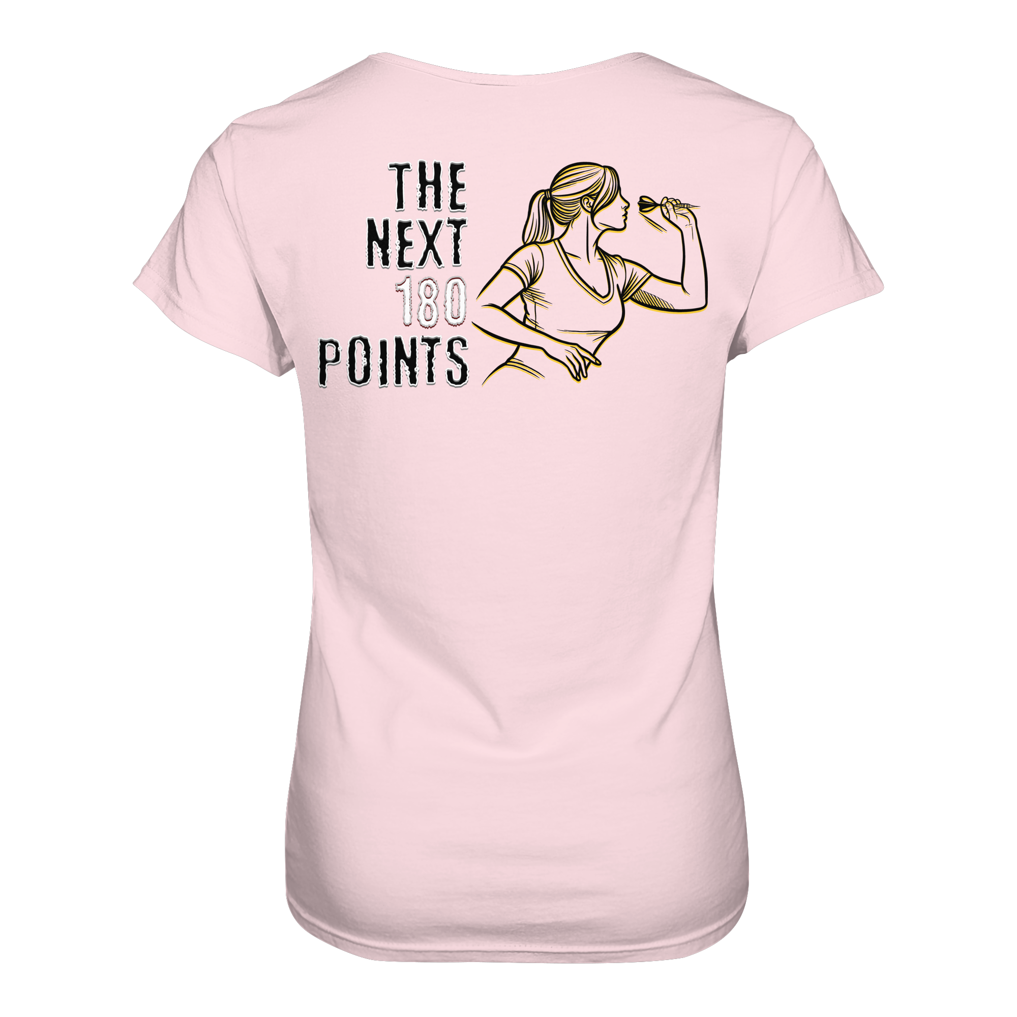 Darts-T-Shirt Motiv "180 Points" (Druck hinten)
