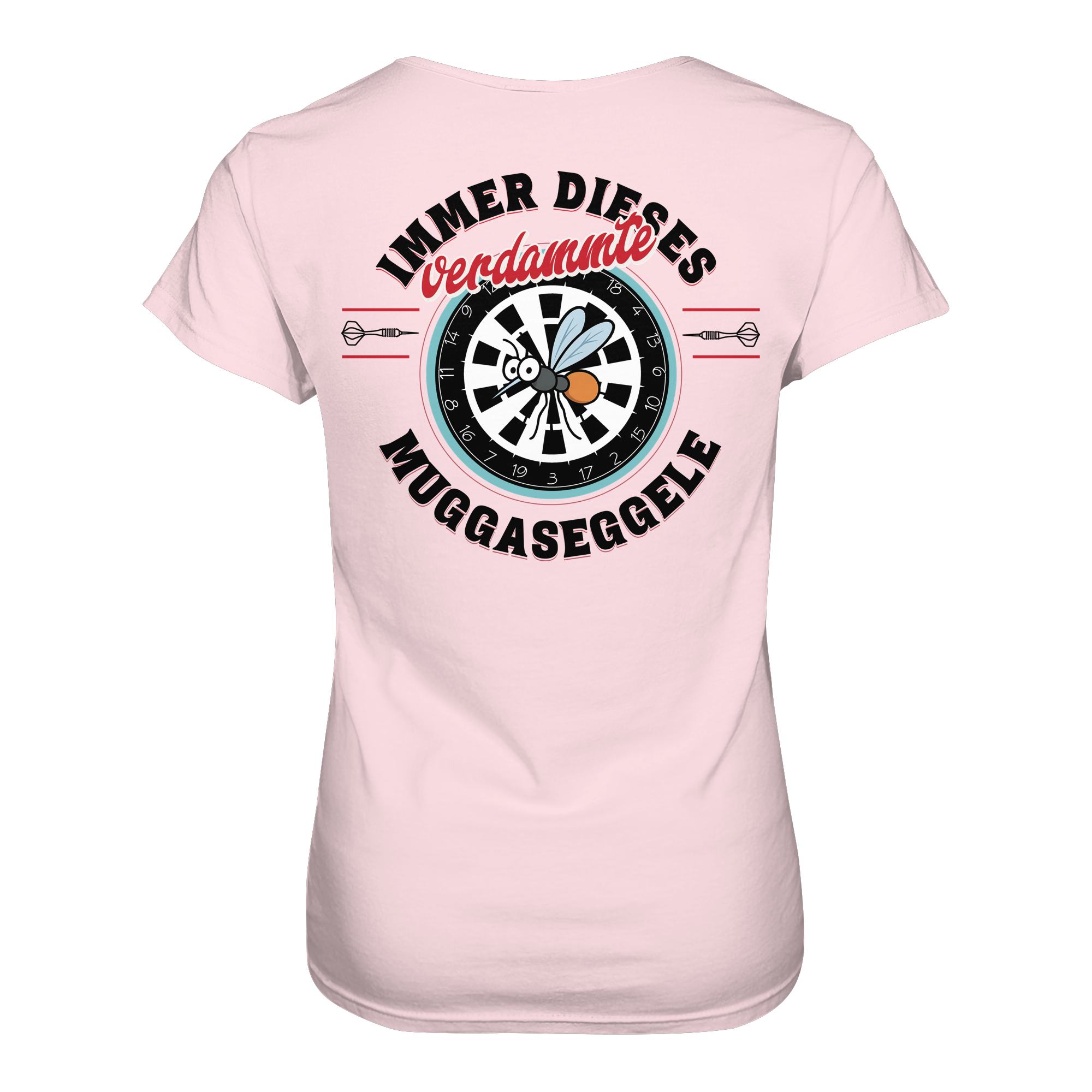 Darts-T-Shirt Motiv "Muggaseggele" (Druck hinten)