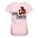 Damen Darts-T-Shirt Motiv "Evil Darts" (Druck hinten)