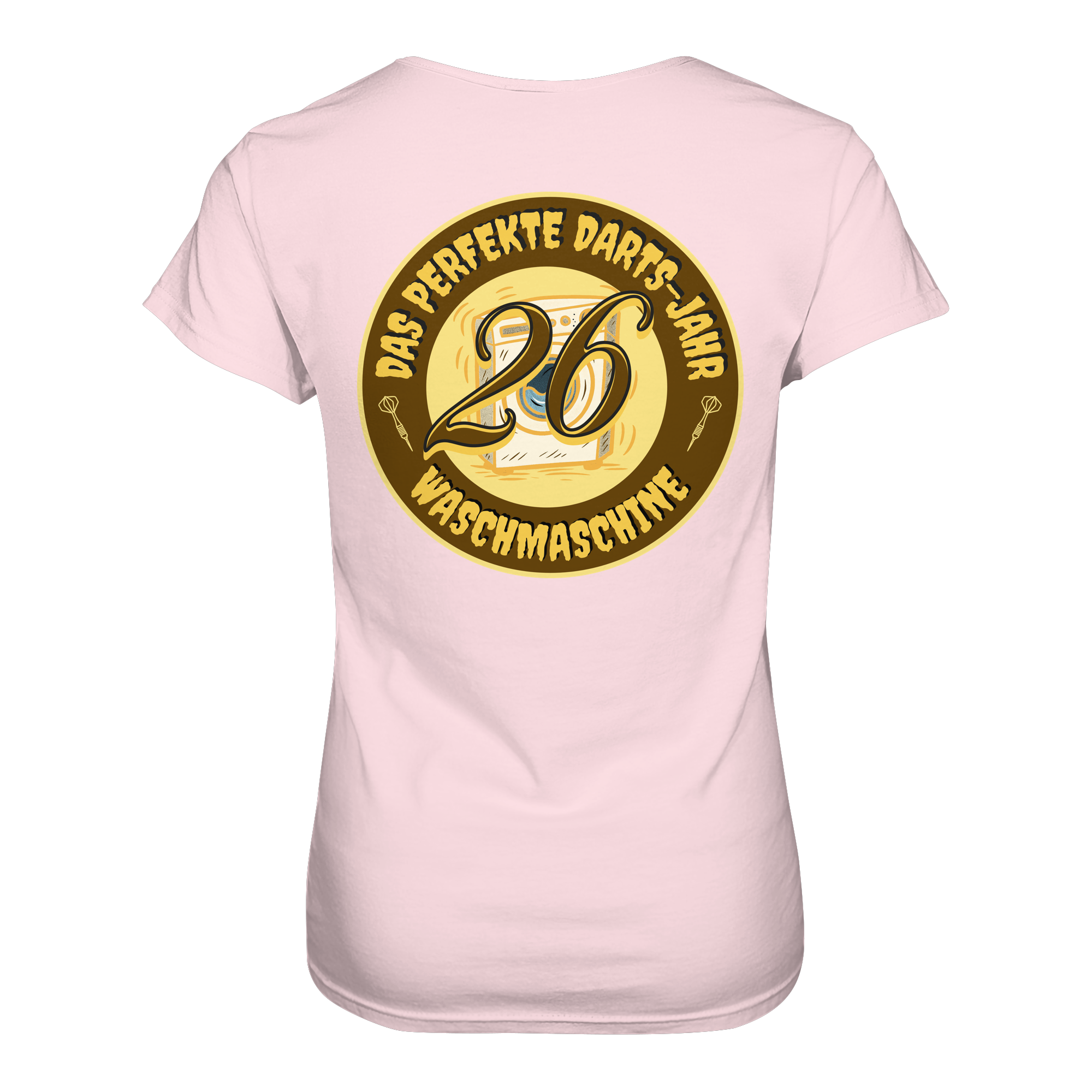 Damen Darts-T-Shirt Motiv "Perfektes Dartsjahr" (Druck hinten)