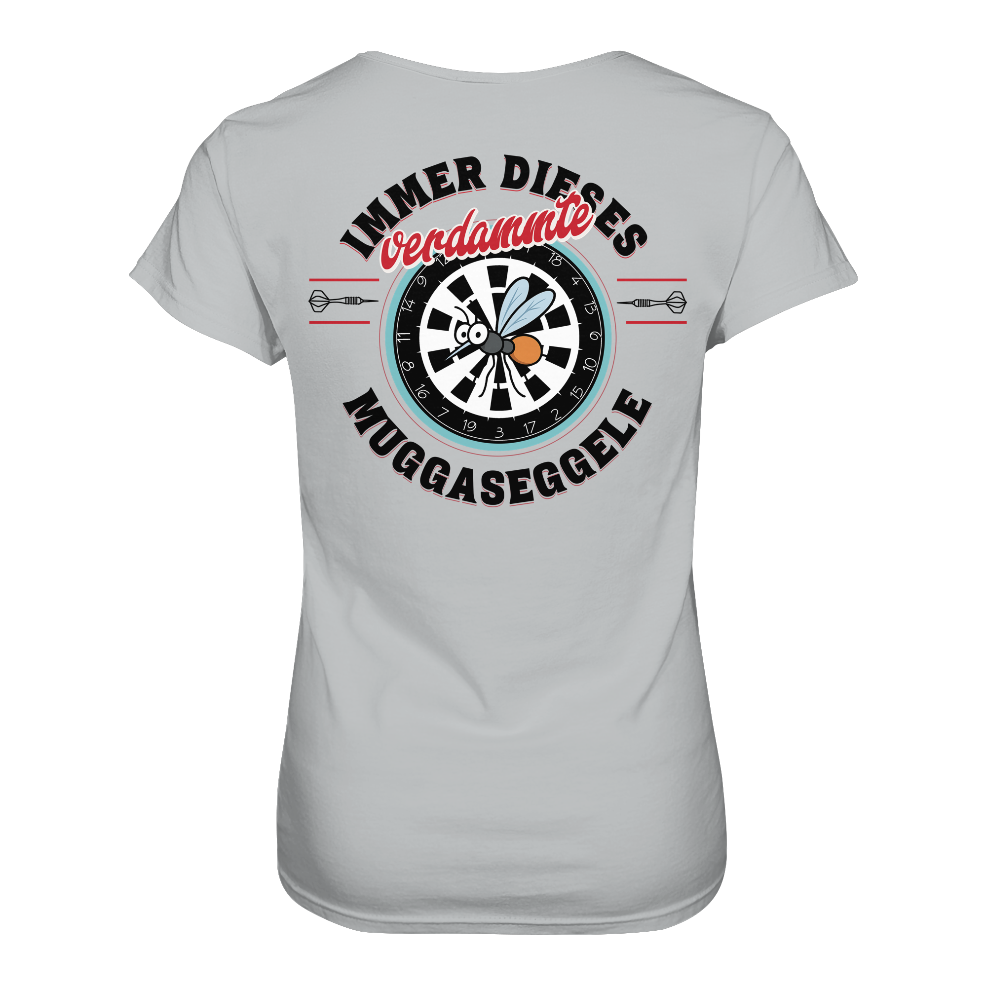 Darts-T-Shirt Motiv "Muggaseggele" (Druck hinten)