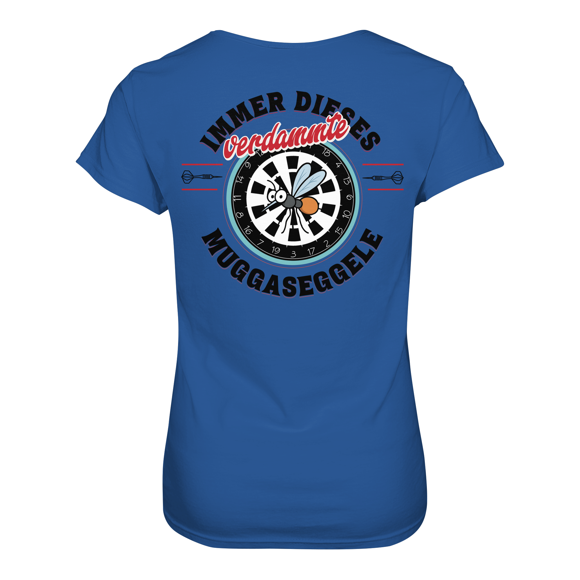 Darts-T-Shirt Motiv "Muggaseggele" (Druck hinten)