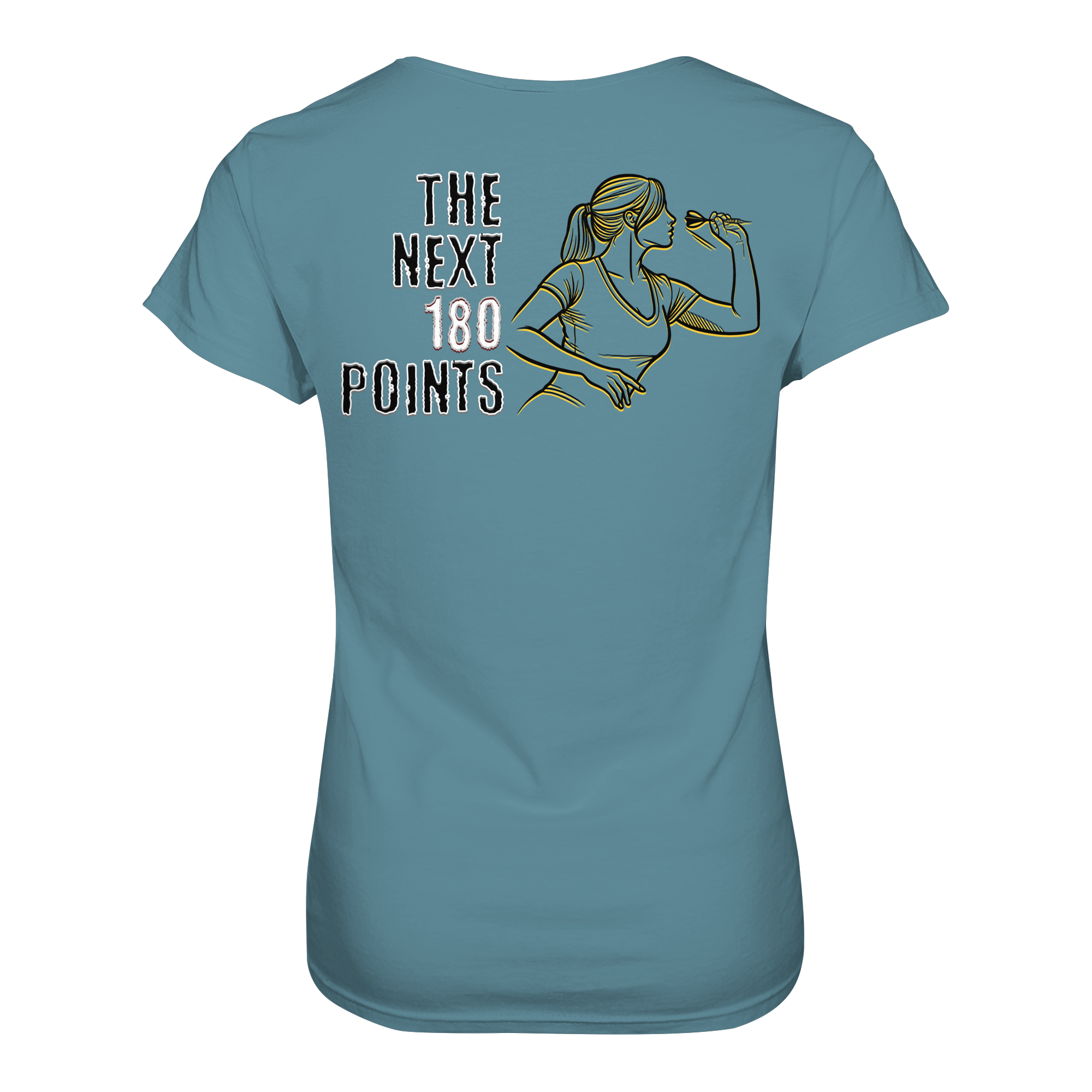 Darts-T-Shirt Motiv "180 Points" (Druck hinten)