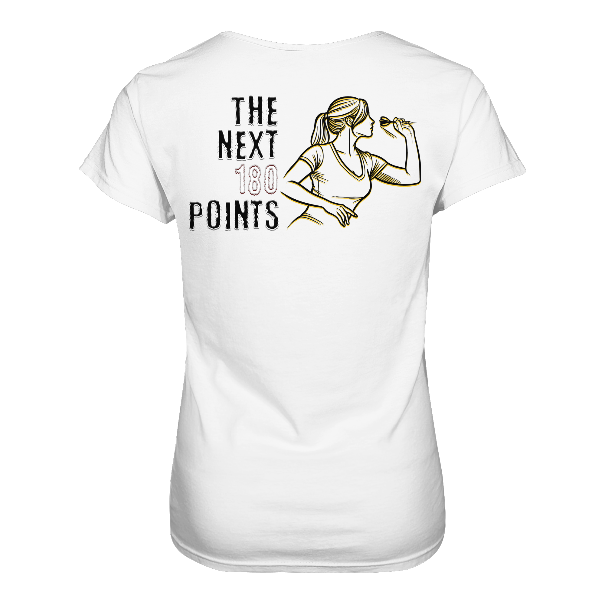 Darts-T-Shirt Motiv "180 Points" (Druck hinten)