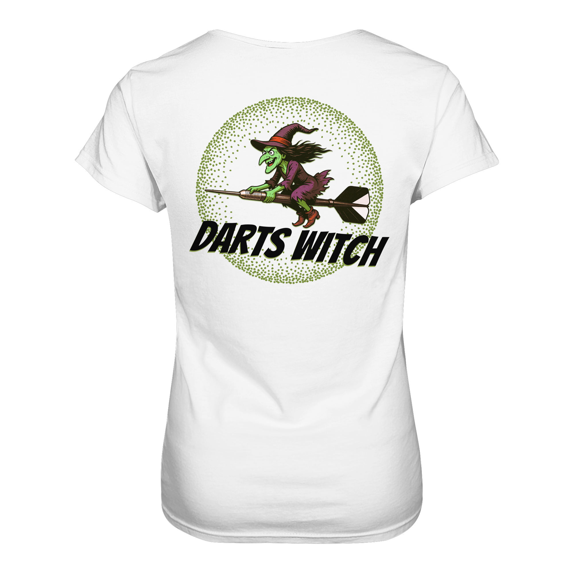 Darts-T-Shirt Motiv "Darts Witch" (Druck hinten)