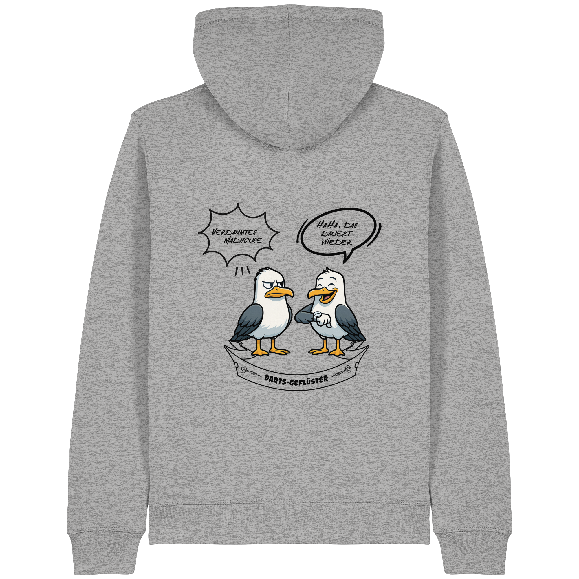Darts-Kapuzenjacke Motiv "Madhouse" (Druck hinten)