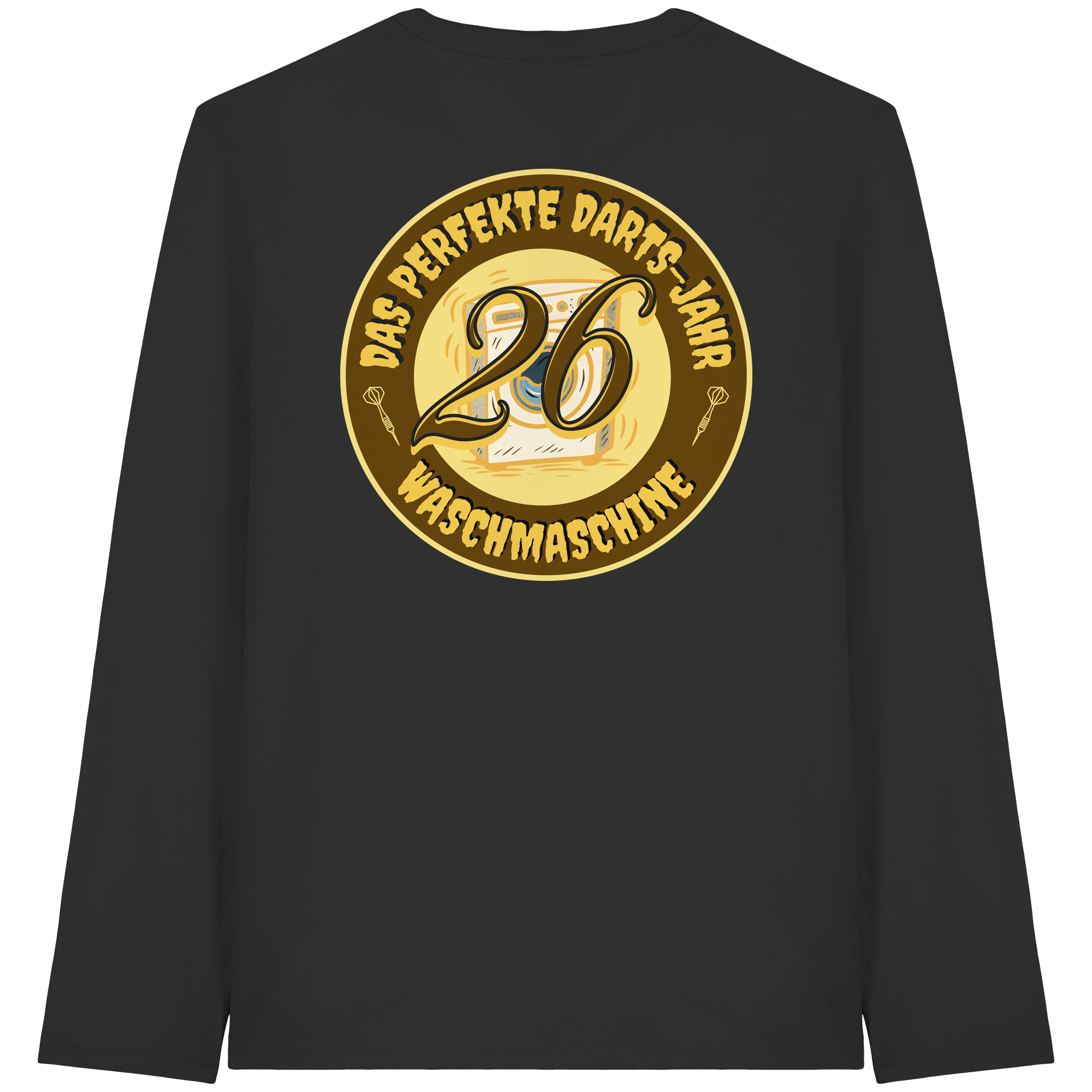 Darts-Longsleeve Motiv "Perfektes Dartsjahr" (Druck hinten)