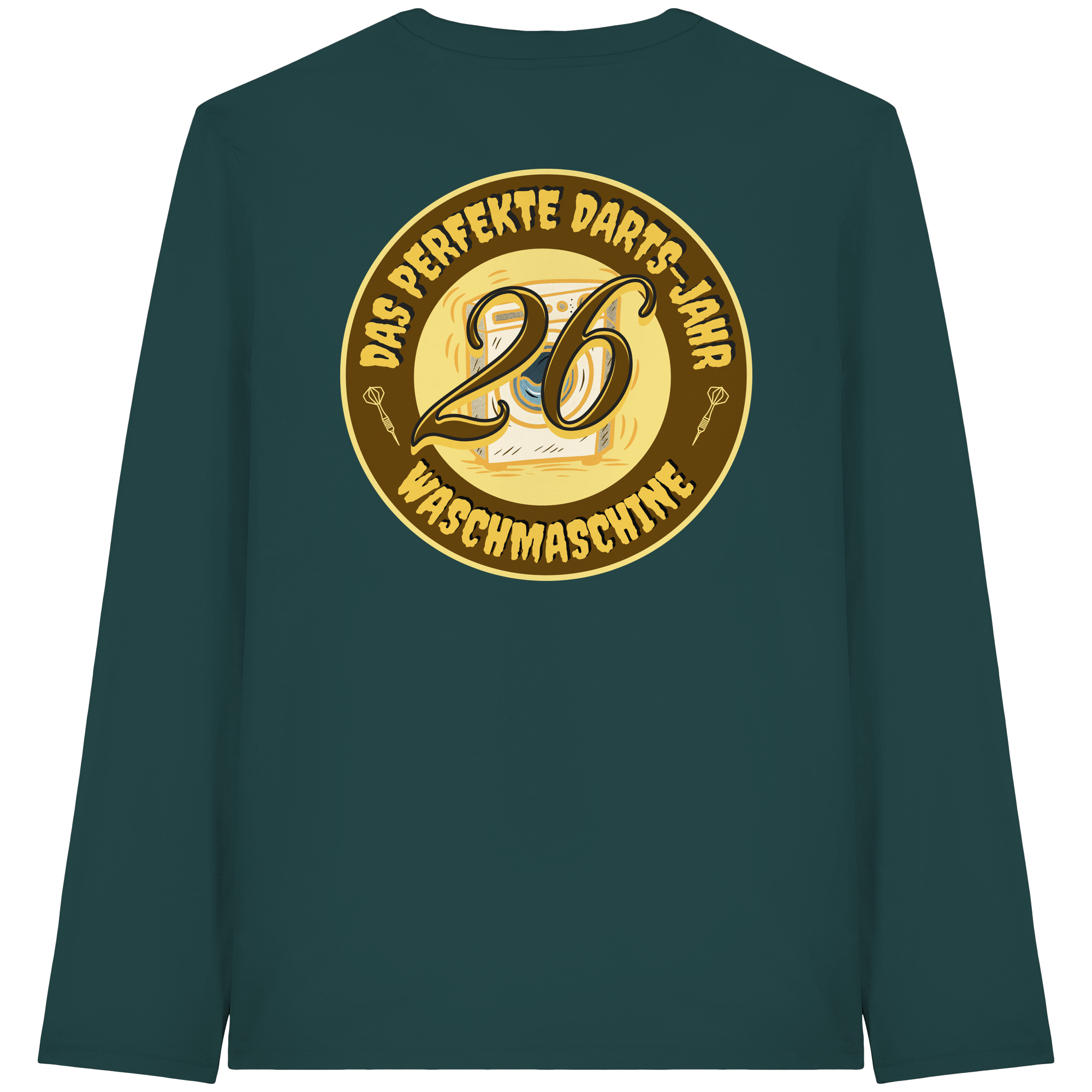 Darts-Longsleeve Motiv "Perfektes Dartsjahr" (Druck hinten)